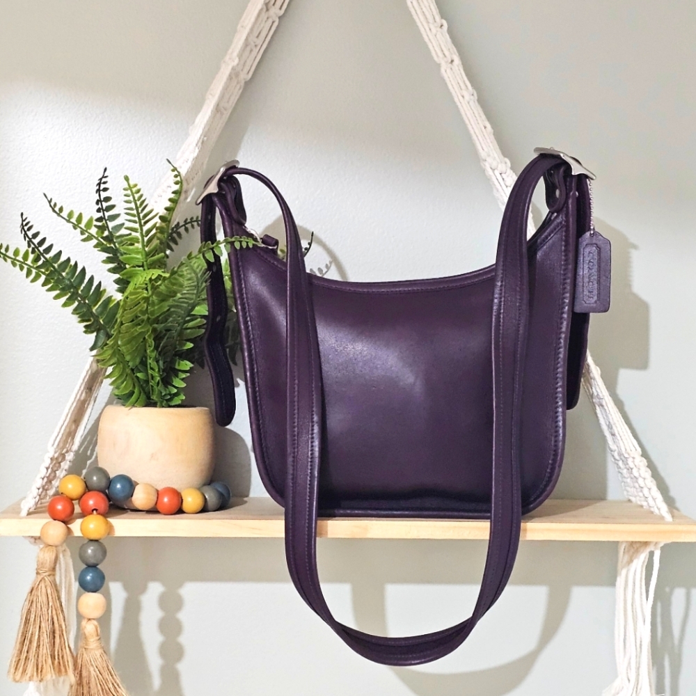 Vintage Coach Janice Legacy Bag 9950 (Purple W/Nickel Hardware)